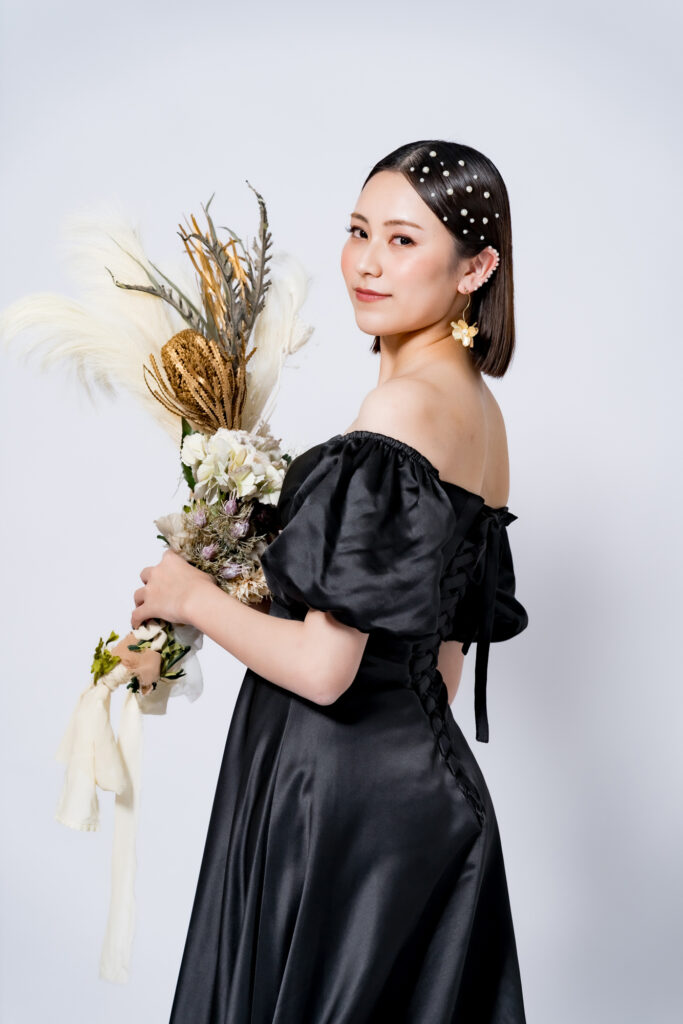 結婚式前撮りや岡山でのフォトウェディングがお得に撮影ネムラフィルムズ2024新作BLACKドレス009