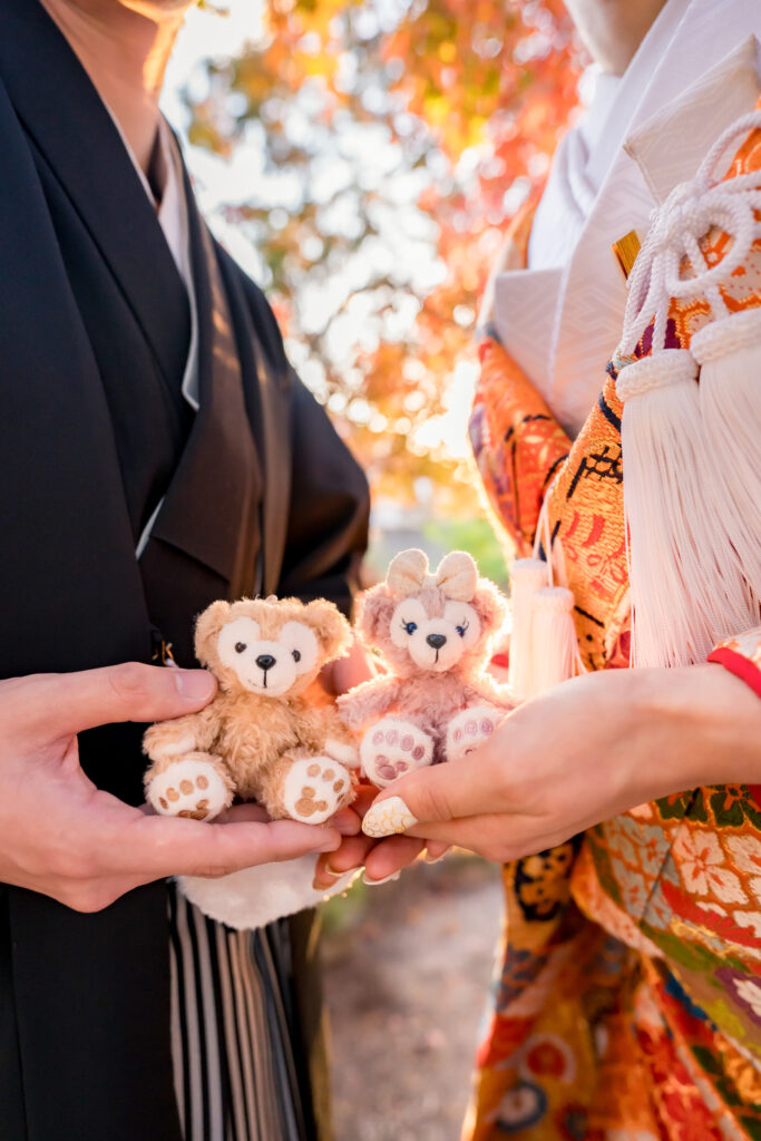 撮りフォトウェディング岡山での10月に撮影された紅葉時期の実際の写真お日にち選びの参考に049