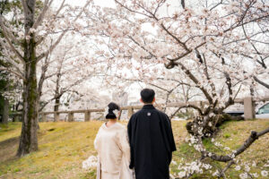 オールインクルーシブ岡山でお得にフォトウェディングや前撮りについてこだわりの人気シーズン２０２６桜3後楽園外苑