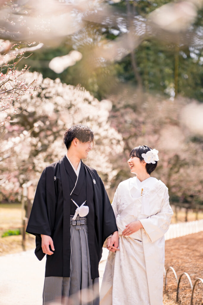 オールインクルーシブ岡山県でお得に冬のフォトウェディングや前撮り2026岡山後楽園梅の事例
