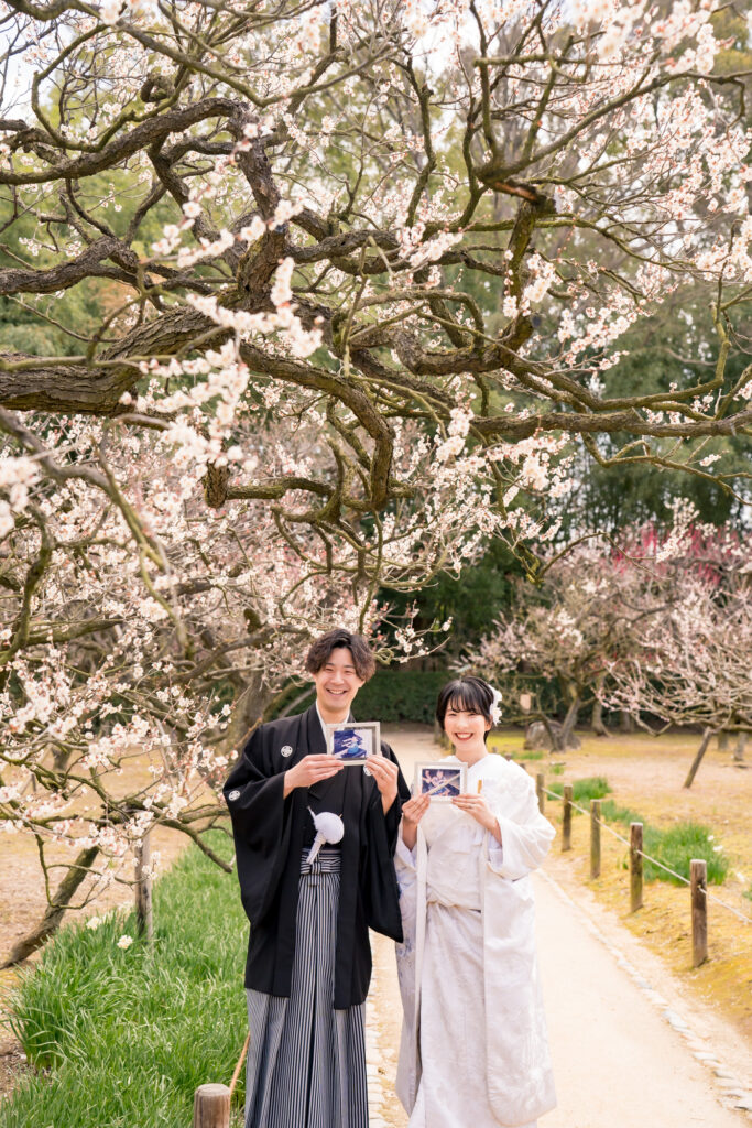 オールインクルーシブ岡山県でお得に冬のフォトウェディングや前撮り2026岡山後楽園梅の事例0002