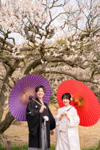 オールインクルーシブ岡山県でお得に冬のフォトウェディングや前撮り２０２６岡山後楽園梅の事例0004