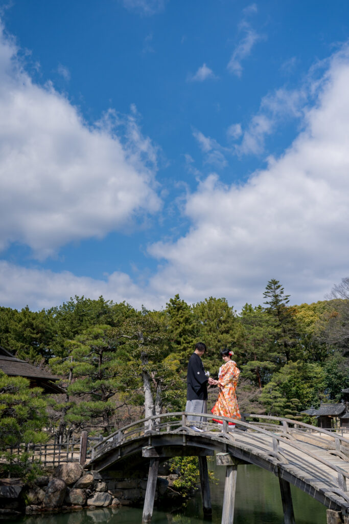 オールインクルーシブ岡山県でお得に冬のフォトウェディングや前撮り2026岡山後楽園梅の事例0010