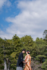 オールインクルーシブ岡山県でお得に冬のフォトウェディングや前撮り２０２６岡山後楽園梅の事例0011