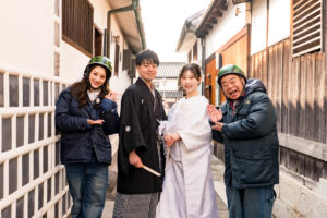 前撮りフォトウェディングを岡山で安心のオールインクルーシブネムラフィルムズテレビで紹介されるかも4