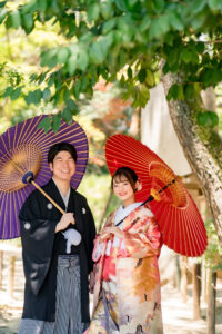 岡山で結婚式の前撮りフォトウェディングプロカメラマン目線で新緑の魅力をご紹介2026夏限定LITEプラン早割でさらにお得後楽園