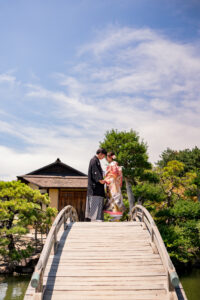 岡山で結婚式の前撮りフォトウェディングプロカメラマン目線で新緑の魅力をご紹介2026夏限定LITEプラン早割でさらにお得後楽園61819