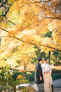 岡山での紅葉前撮りウェディングフォトはいつまで撮影できるのか実際に撮影された写真を日付別に紹介3