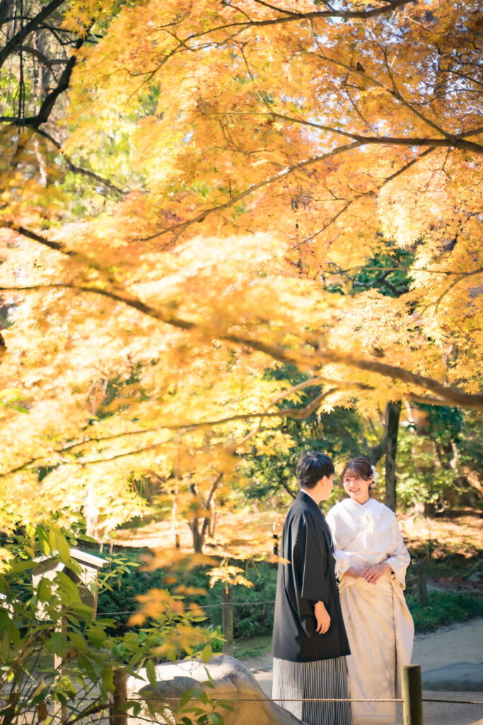 岡山での紅葉前撮りウェディングフォトはいつまで撮影できるのか実際に撮影された写真を日付別に紹介3