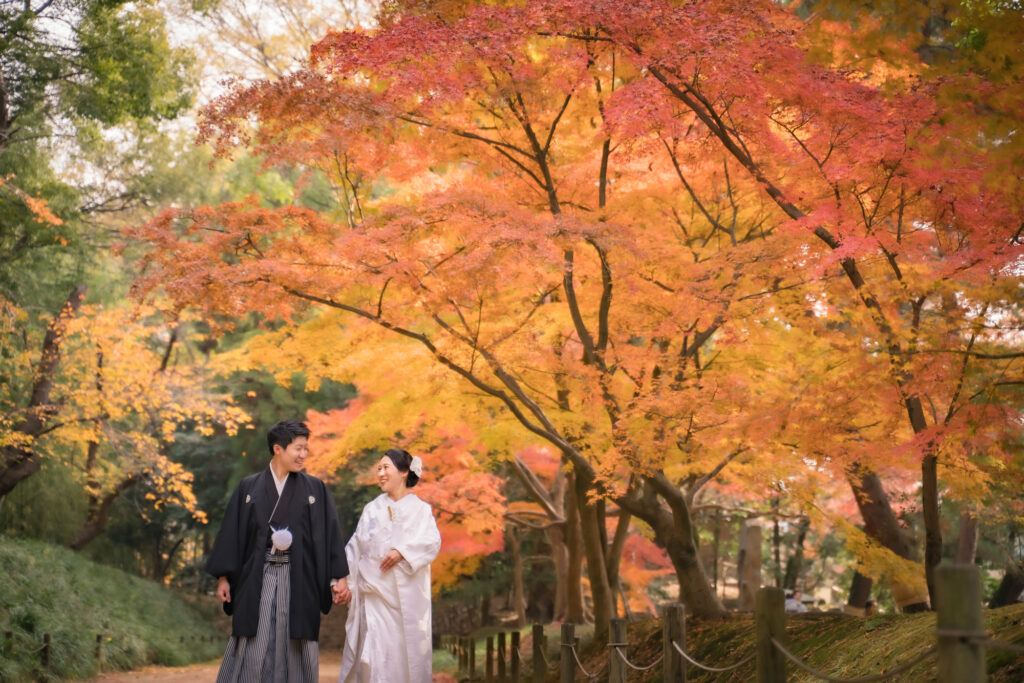 岡山での紅葉前撮りウェディングフォトはいつまで撮影できるのか実際に撮影された写真を日付別に紹介12