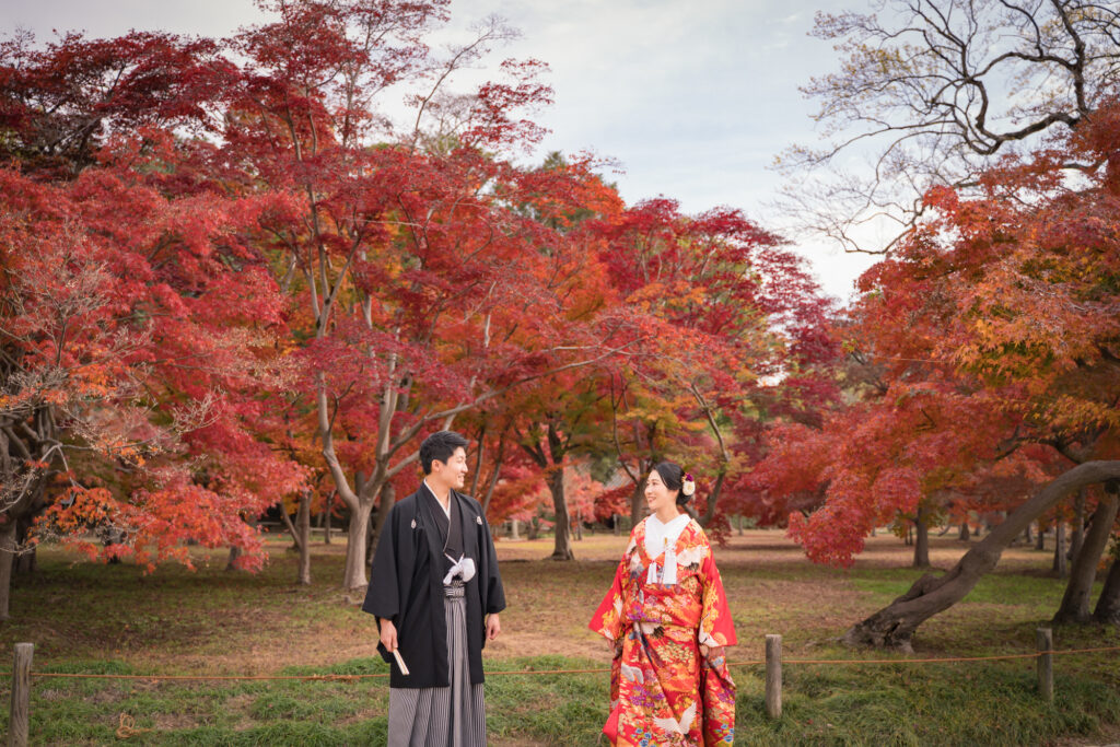 岡山での紅葉前撮りウェディングフォトはいつまで撮影できるのか実際に撮影された写真を日付別に紹介15