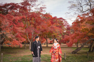 岡山での紅葉前撮りウェディングフォトはいつまで撮影できるのか実際に撮影された写真を日付別に紹介15