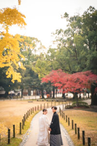 岡山での紅葉前撮りウェディングフォトはいつまで撮影できるのか実際に撮影された写真を日付別に紹介17
