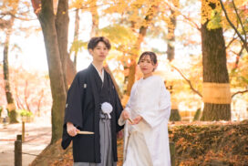 岡山後楽園での紅葉前撮りウェディングフォトはいつまで撮影できるのか実際に撮影された写真を日付別に紹介29