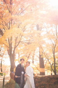 岡山後楽園での紅葉前撮りウェディングフォトはいつまで撮影できるのか実際に撮影された写真を日付別に紹介30