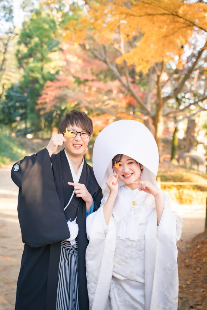 岡山後楽園での紅葉前撮りウェディングフォトはいつまで撮影できるのか実際に撮影された写真を日付別に紹介38