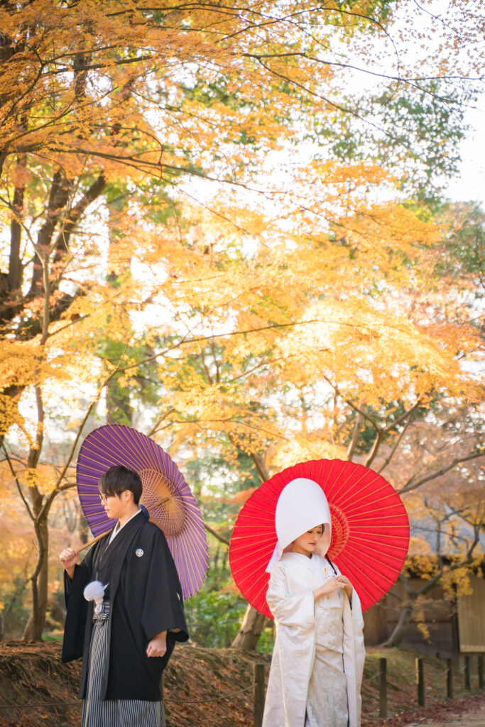 岡山後楽園での紅葉前撮りウェディングフォトはいつまで撮影できるのか実際に撮影された写真を日付別に紹介39
